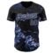 Custom Black Navy-White Galaxy Star Nebula Authentic Baseball Jersey