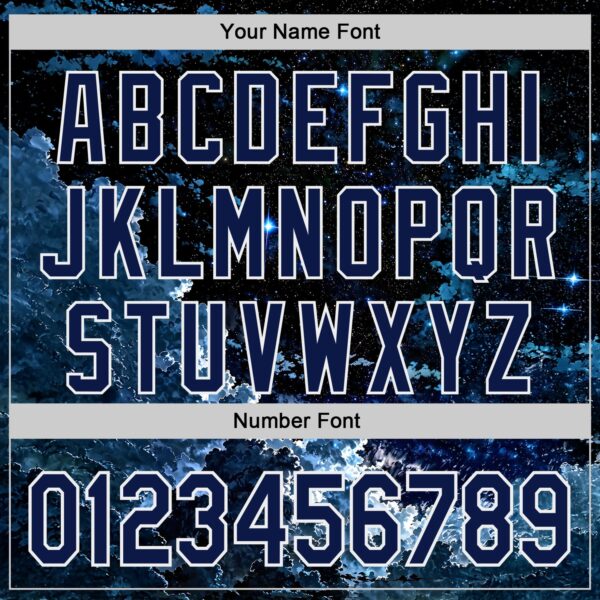 Custom Black Navy-White Galaxy Star Nebula Authentic Baseball Jersey