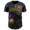 Custom Black Navy-Gold Galaxy Star Authentic Baseball Jersey