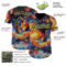 Custom Black Royal-Gold Galaxy Star Nebula Authentic Baseball Jersey