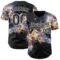 Custom Black-White Galaxy Star Nebula Authentic Baseball Jersey
