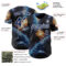 Custom Black Navy-White Galaxy Star Nebula Authentic Baseball Jersey