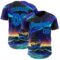 Custom Black Thunder Blue-Lakes Blue Galaxy Star Authentic Baseball Jersey
