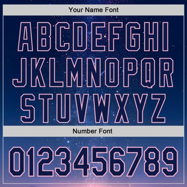 Custom Navy-Light Pink Galaxy Star Authentic Baseball Jersey