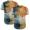 Custom Yellow Texas Orange Gray-Cream Galaxy Star Nebula Authentic Baseball Jersey