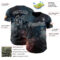 Custom Navy Black-Silver Galaxy Star Nebula Authentic Baseball Jersey