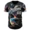 Custom Black-White Galaxy Star Nebula Authentic Baseball Jersey