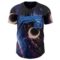 Custom Black Purple-Lakes Blue Galaxy Star Moon Nebula Authentic Baseball Jersey