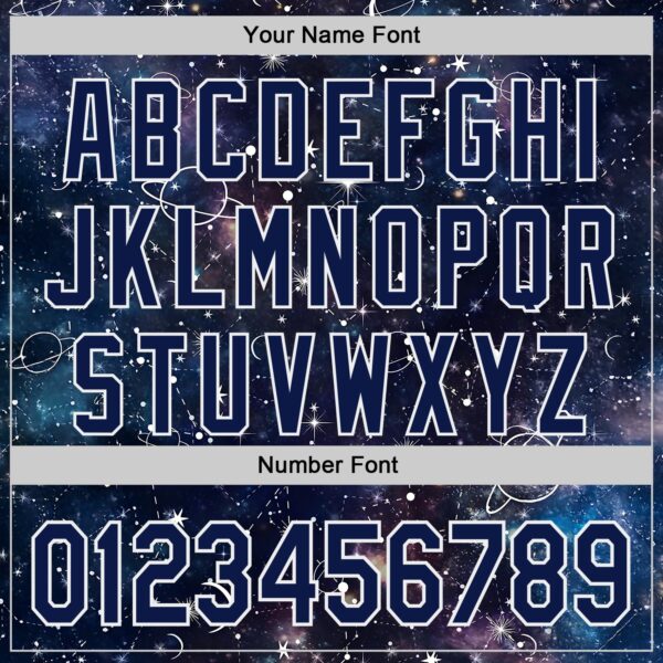 Custom Navy-White Galaxy Star Nebula Authentic Baseball Jersey