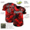 Custom Red Black-White 3D Pattern Design Motorcycle Motocross Halftone Dot Authentic Baseball Jersey