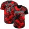 Custom Red Black-White 3D Pattern Design Motorcycle Motocross Halftone Dot Authentic Baseball Jersey