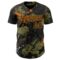 Custom Black Olive-Bay Orange 3D Pattern Design Motorcycle Motocross Splash Authentic Baseball Jersey
