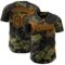 Custom Black Olive-Bay Orange 3D Pattern Design Motorcycle Motocross Splash Authentic Baseball Jersey