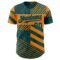 Custom Teal Black-Orange 3D Pattern Design Motorcycle Motocross Stripe Authentic Baseball Jersey