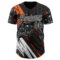 Custom Black Orange Gray-White 3D Pattern Design Motorcycle Motocross Skull Authentic Baseball Jersey