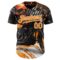 Custom Black Bay Orange Orange-White 3D Pattern Design Motorcycle Motocross Skull Authentic Baseball Jersey