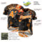 Custom Black Bay Orange Orange-White 3D Pattern Design Motorcycle Motocross Skull Authentic Baseball Jersey