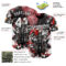 Custom Red White-Black 3D Pattern Design Motorcycle Motocross Skull Authentic Baseball Jersey