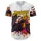 Custom White Yellow-Black 3D Pattern Design Motorcycle Motocross Skull Authentic Baseball Jersey