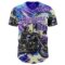 Custom Purple Cream-White 3D Pattern Design Motorcycle Motocross Skull Authentic Baseball Jersey