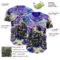 Custom Purple Cream-White 3D Pattern Design Motorcycle Motocross Skull Authentic Baseball Jersey