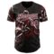 Custom Black Burgundy-White 3D Pattern Design Motorcycle Motocross Authentic Baseball Jersey
