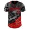 Custom Black-Fire Red 3D Pattern Design Motorcycle Motocross Skull Authentic Baseball Jersey