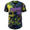 Custom Blue Purple Yellow-Light Purple 3D Pattern Design Motorcycle Motocross Skull Authentic Baseball Jersey