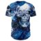 Custom Blue White-Royal 3D Pattern Design Motorcycle Motocross Skull Authentic Baseball Jersey
