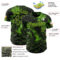 Custom Black-Neon Green 3D Pattern Design Motorcycle Motocross Skull Authentic Baseball Jersey