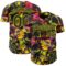 Custom Black Red-Neon Yellow 3D Pattern Design Motorcycle Motocross Authentic Baseball Jersey