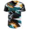 Custom Black Yellow-Lakes Blue 3D Pattern Design Motorcycle Motocross Skull Authentic Baseball Jersey