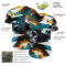 Custom Black Yellow-Lakes Blue 3D Pattern Design Motorcycle Motocross Skull Authentic Baseball Jersey