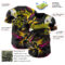 Custom Black Deep Pink-Light Yellow 3D Pattern Design Motorcycle Motocross Skull Authentic Baseball Jersey
