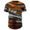 Custom Orange Black Gray-Bay Orange Tiger Stripe Scratch Authentic Baseball Jersey
