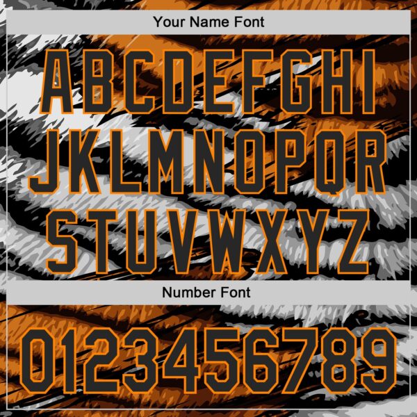 Custom Orange Black Gray-Bay Orange Tiger Stripe Scratch Authentic Baseball Jersey