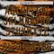 Custom Orange Black Gray-Bay Orange Tiger Stripe Scratch Authentic Baseball Jersey