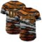 Custom Orange Black Gray-Bay Orange Tiger Stripe Scratch Authentic Baseball Jersey