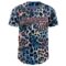 Custom Blue Black-Light Pink Leopard Print Authentic Baseball Jersey