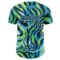 Custom Blue Navy Green-Ice Blue Zebra Stripe Authentic Baseball Jersey