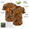 Custom Brown Bay Orange-Black Leopard Print Authentic Baseball Jersey