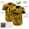 Custom Black-Gold Animal Eagle Authentic Baseball Jersey