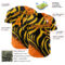 Custom Black Bay Orange-Yellow Leopard Print Tiger Stripe Authentic Baseball Jersey