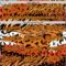 Custom Black Bay Orange-Yellow Leopard Print Tiger Stripe Authentic Baseball Jersey