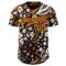 Custom Black Bay Orange-White Leopard Print Tiger Stripe Authentic Baseball Jersey