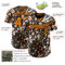 Custom Black Bay Orange-White Leopard Print Tiger Stripe Authentic Baseball Jersey