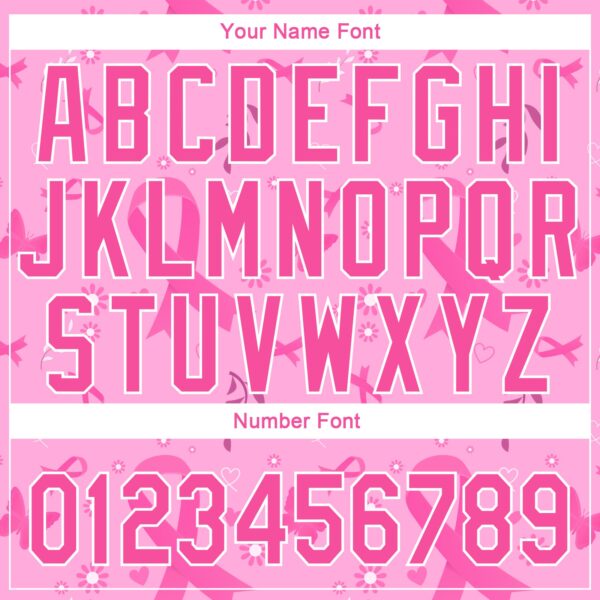 Custom Pink White 3D Pink Ribbon Breast Cancer Awareness Month Women Health Care Support Authentic Baseball Jersey