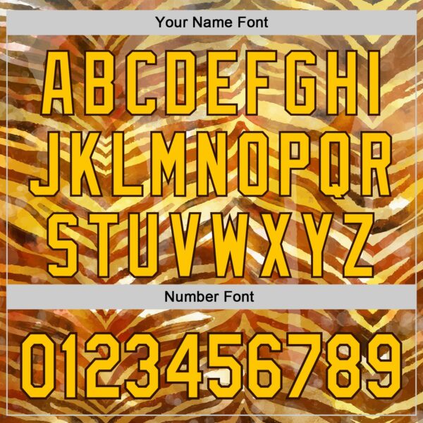 Custom Brown-Yellow Zebra Stripe Print Authentic Baseball Jersey
