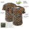 Custom Blue Navy-Bay Orange Leopard Print Authentic Baseball Jersey