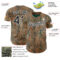 Custom Brown Black Green-White Zebra Stripe Print Authentic Baseball Jersey